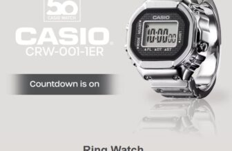 Casio U.K. is releasing the CRW-001-1ER ring watch today (January 13, 2025) at 10:00 a.m.