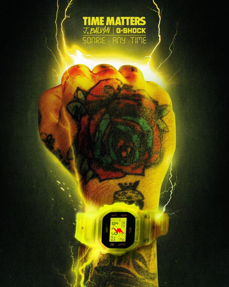 J Balvin x G-Shock DWE-5600JB-1A9 2025 Collaboration