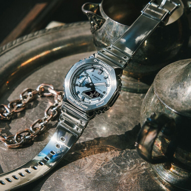 G-Shock GM-2100YM-8A with metallic-style Tough Silicone Band