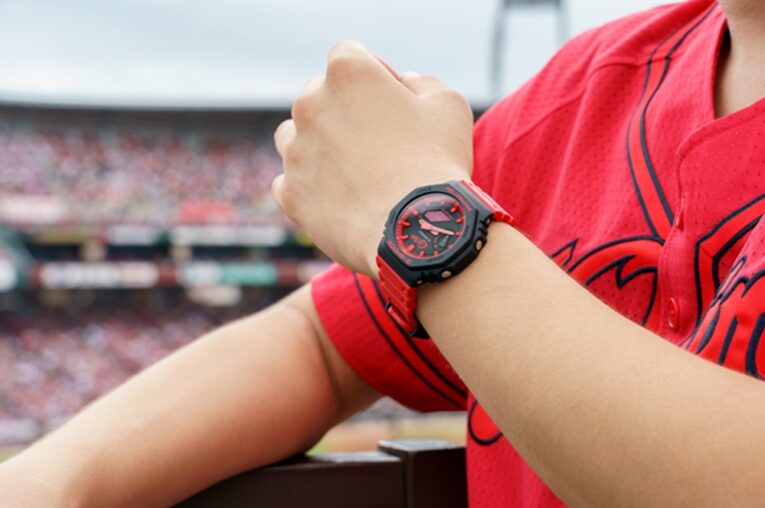 Hiroshima Toyo Carp x G-Shock GA-2100 for 2025 Wrist Shot