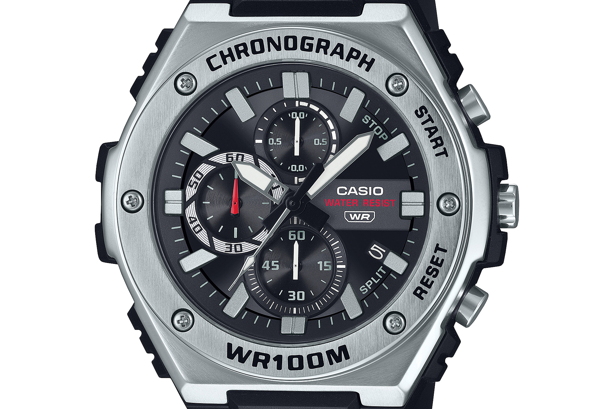 Casio MWA-300H Chronograph Full Analog with Stainless Steel Bezel