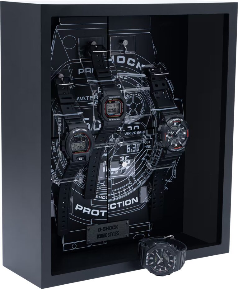 G-Shock Iconic Styles Watch Gallery Wall Stand Open