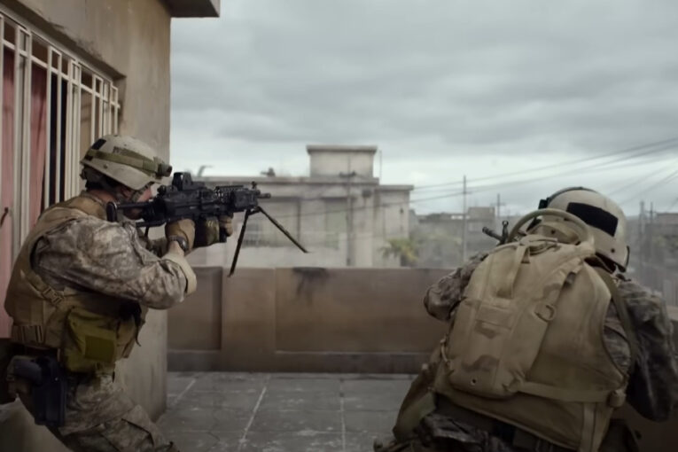 Warfare Trailer Screenshot with Casio G-Shock watch