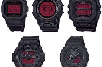 G-Shock Black and Bold Red Series: DW-5600BBR-1, GA-700BBR-1A, GA-B2100BBR-1A, GD-010BBR-1, GX-56BBR-1