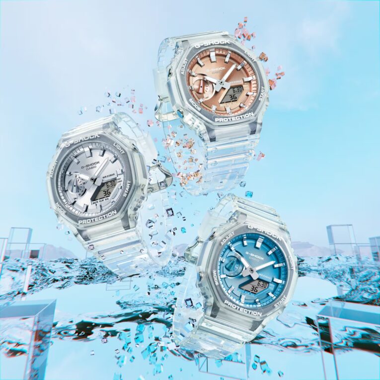 G-Shock GA-2100BM Bright Metallic Series: GA-2100BM-7A2, GA-2100BM-7A5, GA-2100BM-7A8