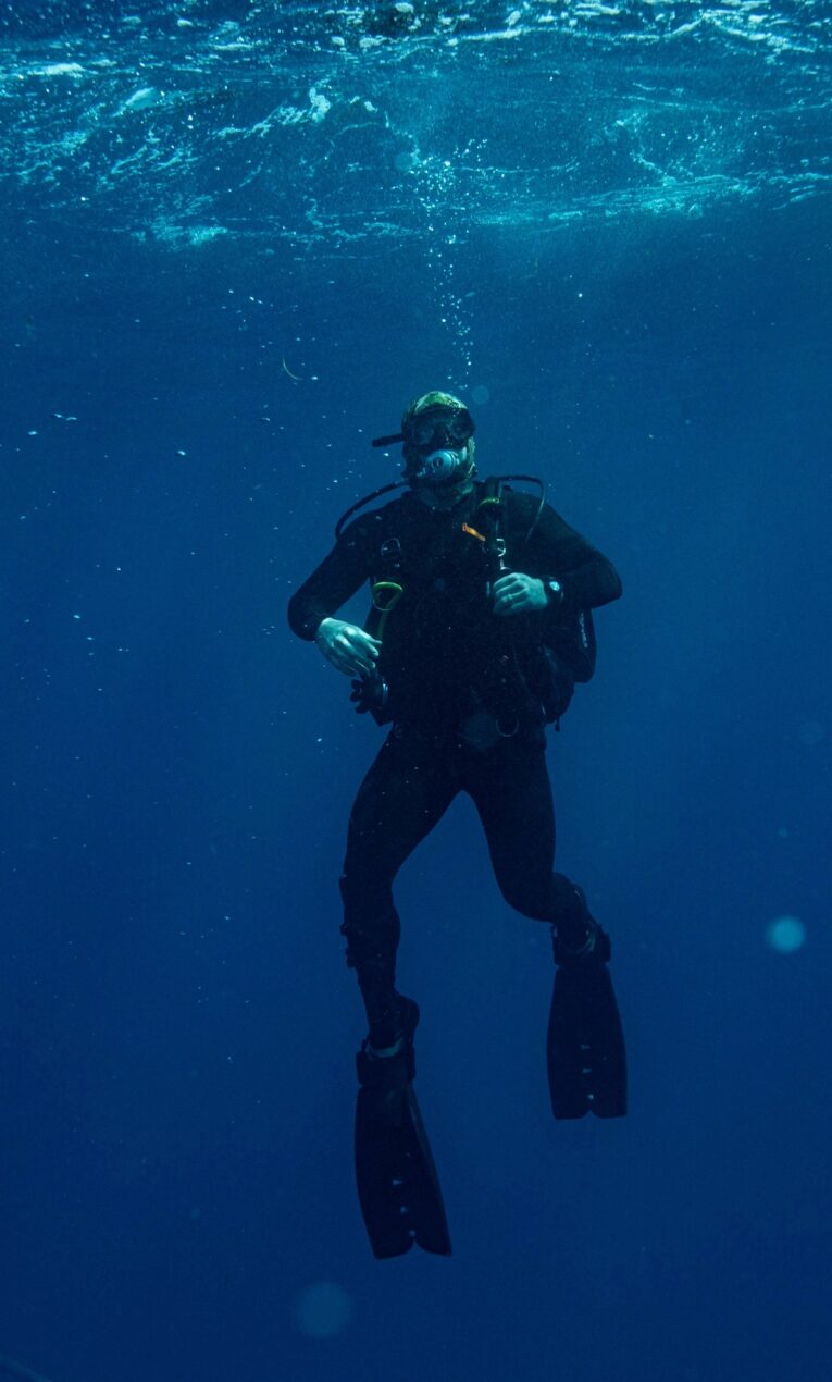 U.S. Navy SEAL diver wearing G-Shock DW-6900 watch