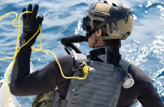 U.S. Navy SEAL diver wearing G-Shock DW-9052