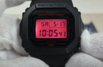 G-Shock DW-5600BBR-1 Red LED Backlight