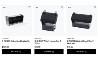Casio America is now selling the G-Shock Collection Display Set, mounts, and stands