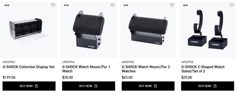 G-Shock Collection Display Set, Mounts, and C-Shaped Stands in U.S.