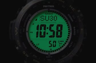 Pro Trek PRW-35LD and PRW-35TLD Phosphorescent Glow-In-The-Dark Digital LCD Display