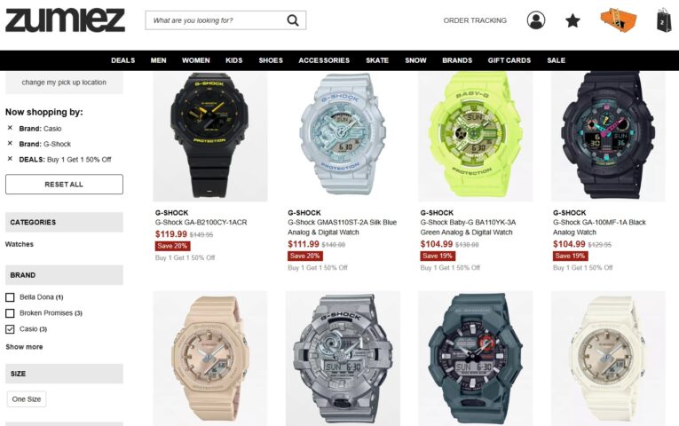 'Buy 1 Get 1 50% Off' promotion on G-Shock and Casio watches offers huge discount on second watch