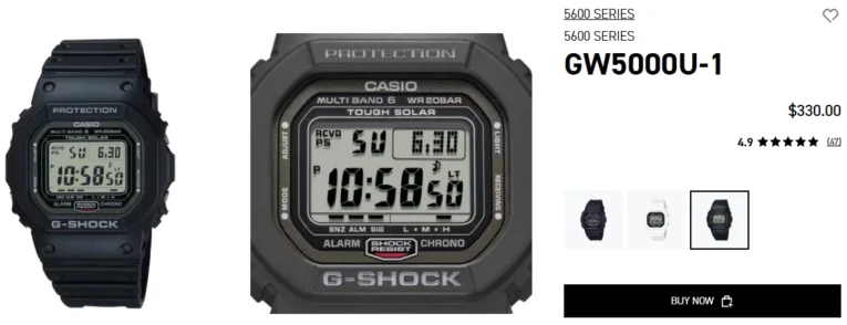 G-Shock GW5000U-1 Price Increase