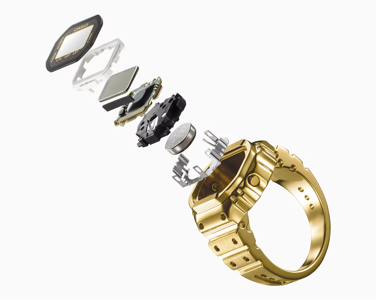 Gold Casio Ring Watch CRW-001G-9 is available by lottery sales at
