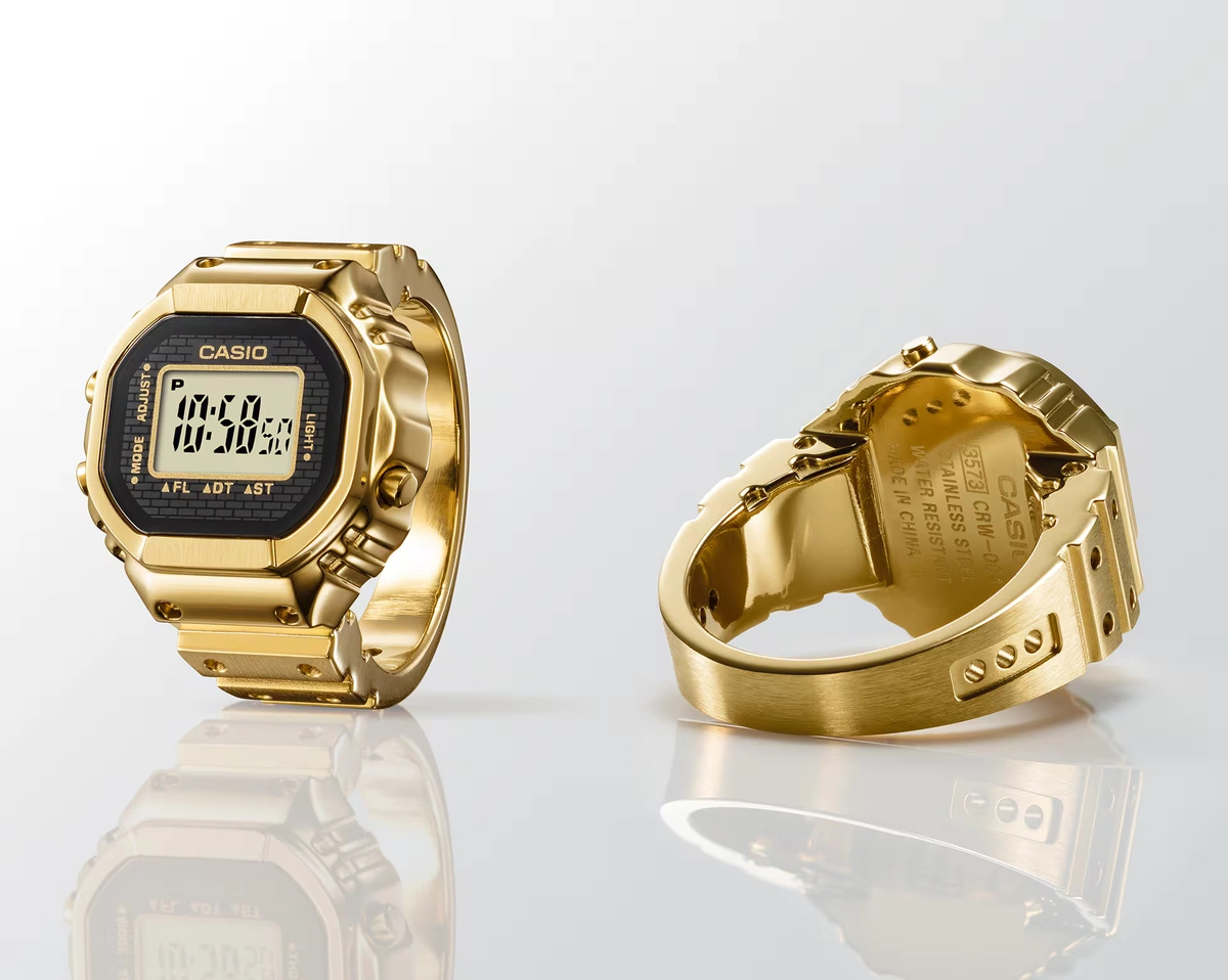 Gold Casio Ring Watch CRW-001G-9 is available by lottery sales at