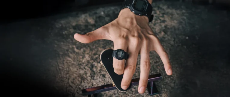 Fingerboard Skating with G-Shock Nano DWN-5600