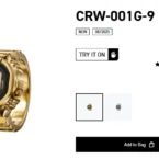 Gold Casio CRW-001G-9 Ring Watch is now available at Casio U.K.