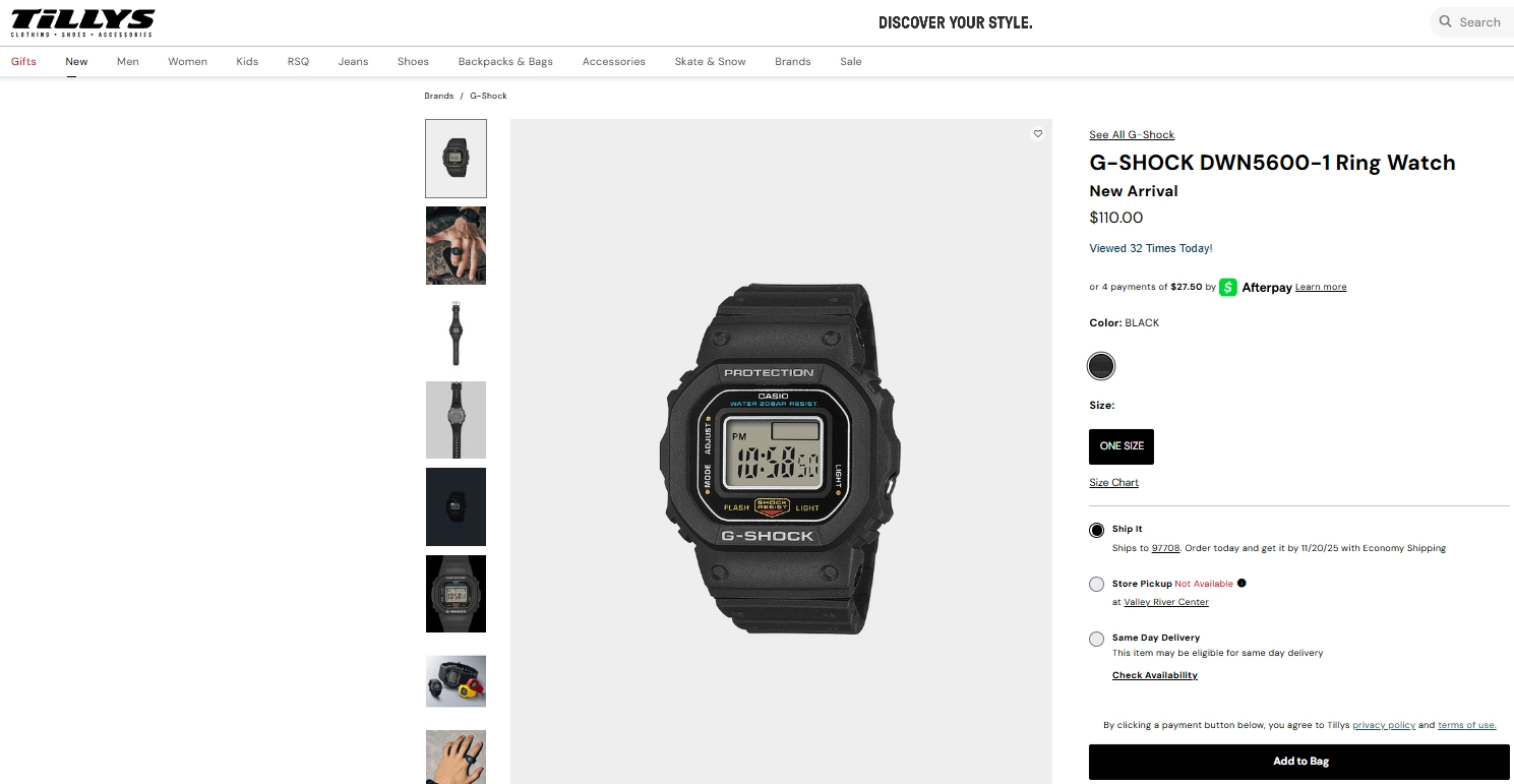 These U.S. retailers are now selling the G-Shock DWN5600 Nano