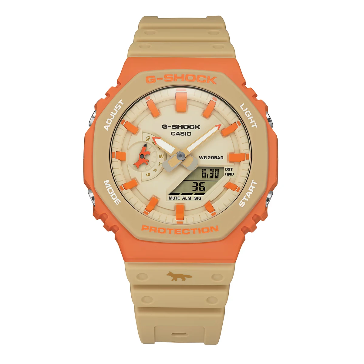 Maison Kitsuné x G-Shock GA-2110MK-5A collaboration with the