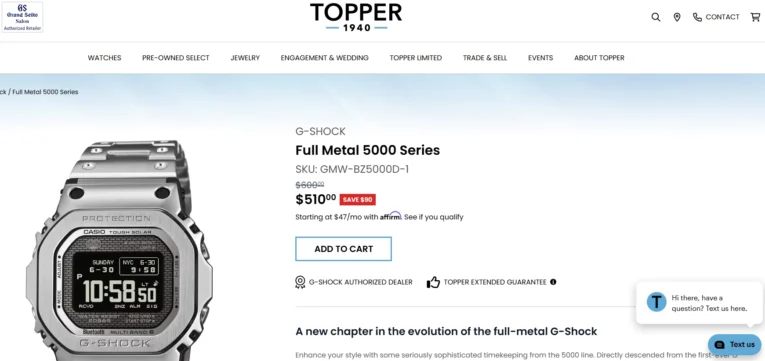 GMWBZ5000 at Topper Fine Jewelers