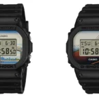 G-Shock releases two more Japan-made DW-5600 watches with Hokusai artwork: 'Under the Mannen Bridge at Fukagawa' and 'White Rain Under the Mountains' G-Shock DW-5600KHFM25-1 and DW-5600KHSH25-1