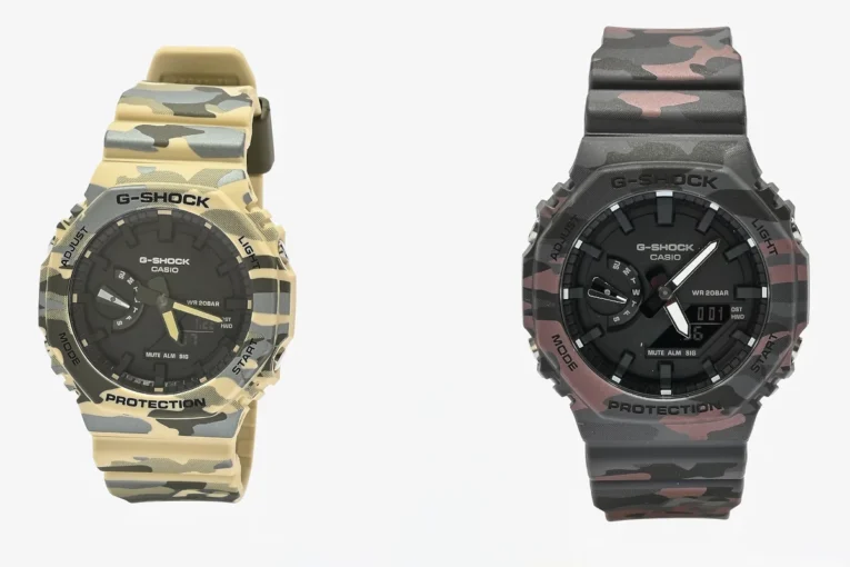 G-Shock GA2100CM-5A and GA2100CM-8A camouflage editions