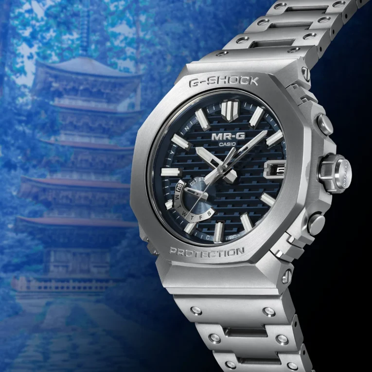 G-Shock MRG-B2100D-2A with Pagoda-Inspired Indigo Blue Dial