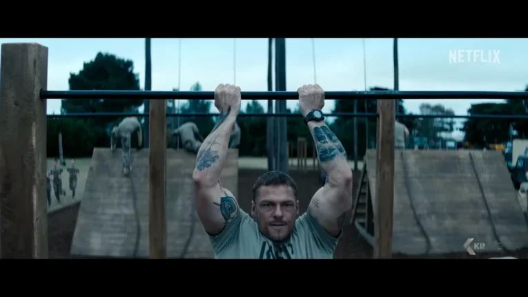 Alan Ritchson wears G-Shock Mudmaster GW-9500 in War Machine