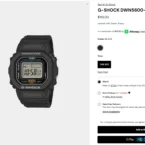 G-Shock DWN5600-1 at Tillys February 2026