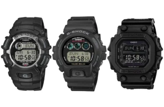 G-Shock GW2310U-1 (left, $155), GW6900U-1 (middle, $155), and GX56UBB-1