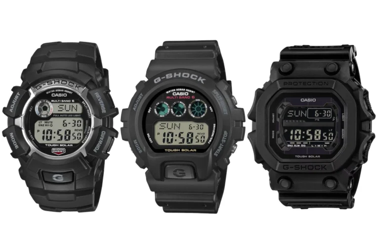 G-Shock GW2310U-1 (left, $155), GW6900U-1 (middle, $155), and GX56UBB-1