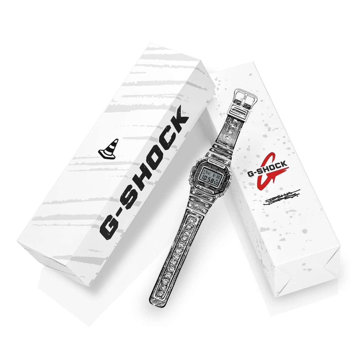 Illustrated G-Shock DW-5600JV-7 and DW-6900JV-1 collaborations