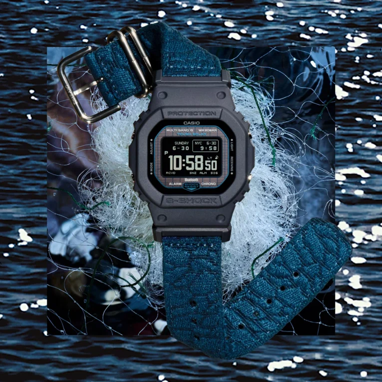 G-Shock GW-BX5600CBG-2 with Cloth Band Made of Recycled Fishing Nets