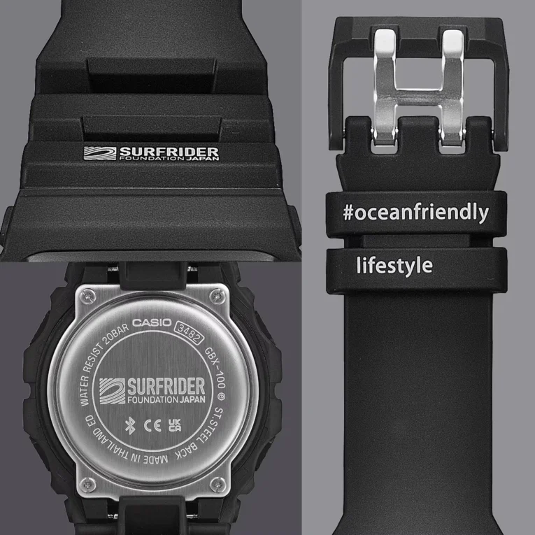 G-SHOCK GBX-100SFJ-1 SURFRIDER FOUNDATION JAPAN LOGOS
