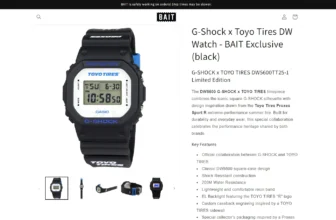 TOYO TIRES x G-SHOCK DW5600TT25-1 AT BAITME SHOP