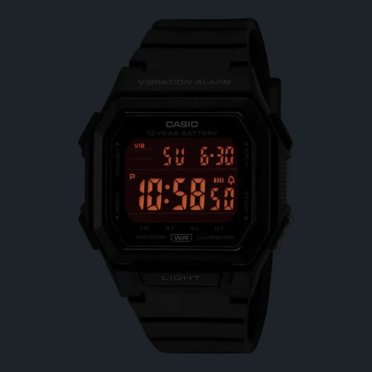 CASIO W-738H-1BV AMBER LED BACKLIGHT