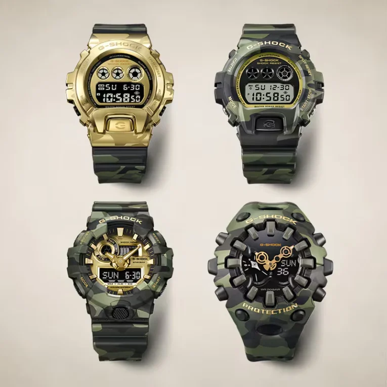 U.S. and Europe to get four G-Shock Camo and Gold watches