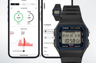 Casio F-B100W Step Tracking and Bluetooth with Life Log Data