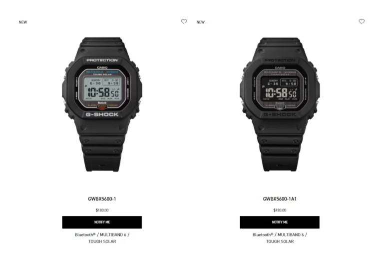 G-SHOCK GWBX5600-1 and GWBX5600-1A1 USA RELEASE