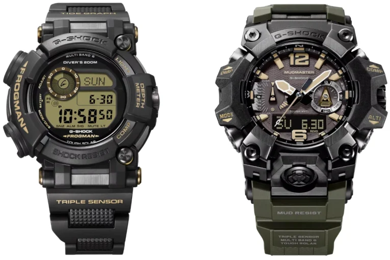 G-SHOCK MASTER OF G FROGMAN GWF-D1000BC-1 AND MUDMASTER GWG-B1000-1A3
