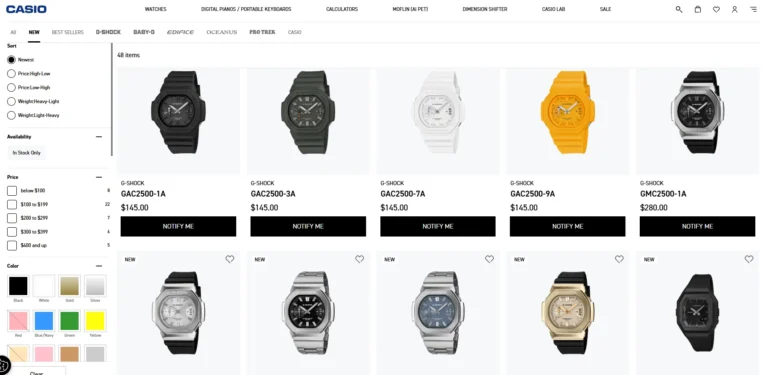 G-SHOCK 2500 SERIES AT CASIO US