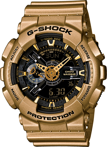 g shock watches golden black