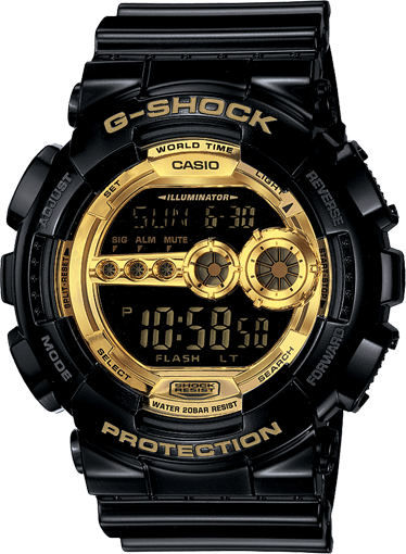 g shock black and gold original