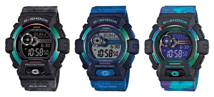 GLS-8900AR-1 GLS-8900AR-2 GLS-8900AR-3 G-Shock G-LIDE Aurora Light