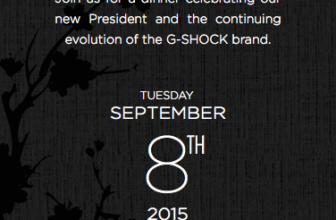 G-Shock Four Seasons Dinner