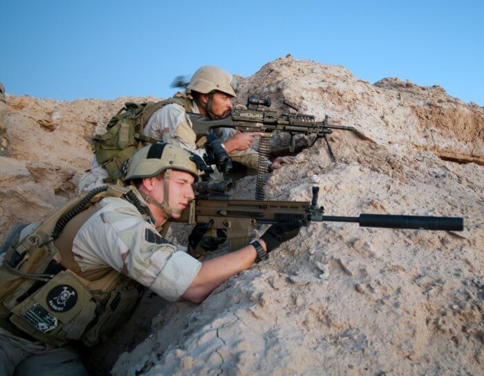 Navy SEAL wearing a G-Shock watch during tactical training