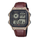 AE-1200WH ‘Casio Royale’ gets a leather band upgrade with AE-1200WHL-5AV and cloth bands with AE-1200WHUB