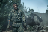 Alan Ritchson wears a G-Shock Mudman watch in War Machine