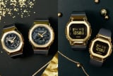Black and Gold Metal G-Shock 2100 and 5600 Pairs for Men and Women