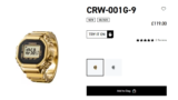 Casio U.K. [and Malaysia] released the gold Casio CRW-001G-9 Ring Watch, still available